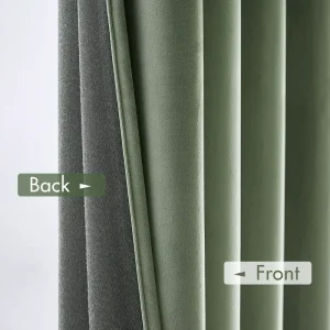 280cm Width Curtain Fabric Luxury Matte Velvet Blackout Curtains Heavyweight Thermal Insulated Drapes for Bedroom & Living Room