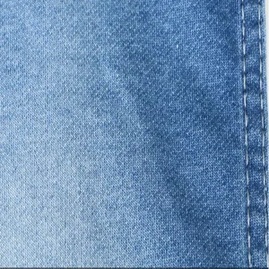 280g Eco Friendly Stretch Twill Loop Knitted Tricot Plain Denim Fabric Deep Blue Women’s Jeans Fabric Shoes Lining