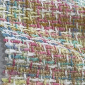 286GSM All Seasons Yarn Dyed Woven Tweed Fabric for Girls’ Clothing & Home Textile Upholstery
