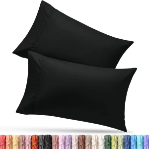 2Pcs Pack Super Soft Microfiber Pillow Case Covers with Envelop Closure Hotel Home Pillowcase