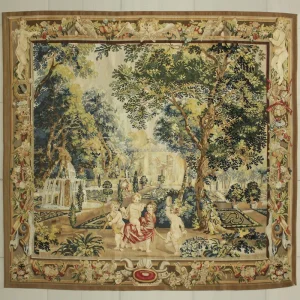 2m Pictorial Religious Angels Wool French Aubusson Hanging Tapestry Handmade Flat Weave Tapis Style for Christian Religion