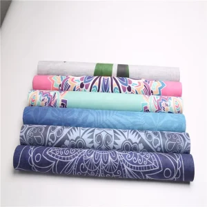 2mm Natural Rubber Suede Yoga Mat Sweat Absorbent Machine Washable Travel Exercise Mat