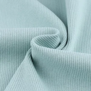 2×2 Cotton Ribbed Knit Tubular Fabric for Women’s Sweater Cuffs Neckline and Hem Heavyweight Stretch Abrasion Resistant