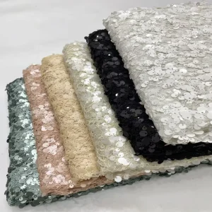 3/5/7/9mm Sequin Lace Embroidery Fabric Dress Lace Tulle Base Fabric for Women’s Wedding Gown and Bags