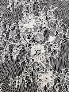 3 Meter Beads Chantilly Lace Fabric Handmade Crochet French Lace for Wedding Design Corded Lace