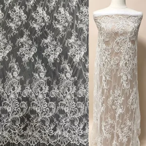 3 Meter Chantilly Lace Fabric Handmade Crochet French Lace for Wedding Design Corded Lace