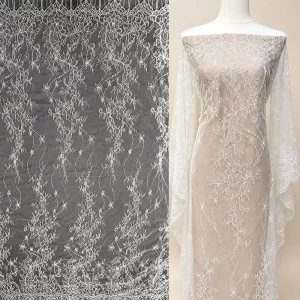 3 Meter Chantilly Lace Fabric Handmade Crochet French Lace for Wedding Design Corded Lace