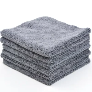3 Pack 40*40 Soft Coral Fleece Microfiber Car Wash Towels Super Absorbent Edgeless Quick Dry Detailing Polishing Towel for Autos