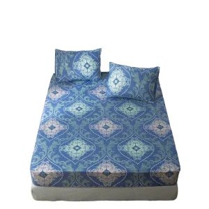 3 Pcs Boho Print Geometric Comforter Polyester Waterproof Mattress Protector Fitted Sheet Folded 200TC Available Sizes
