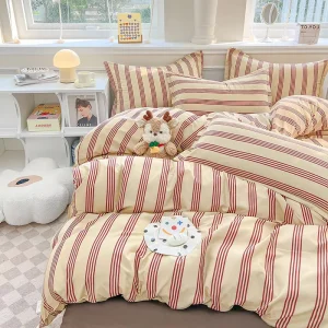 3 Piece Bedding Set Printed Washed Microfiber Queen Size Bedding Comforter Duvet Cover