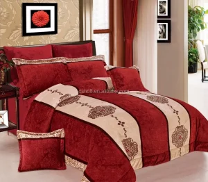 3 Piece Flannel Sherpa Comforter Set with 2 Pillowcases for Home Hotel in Bulk