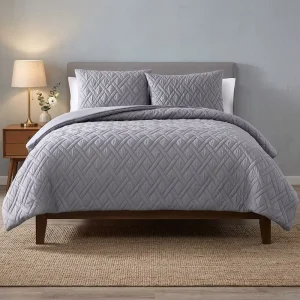 3 Piece Hotel Quality Soft Quilted Bedding Set Luxury Bedding Comforter Sets with 2 Pillow Shams