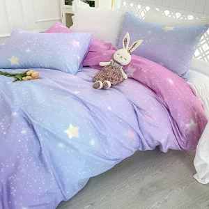 3 Piece Queen Size Polyester Cotton Duvet Cover Set Floral Print 200TC Thread Count Chinese Style Four Season Home Hotel Quality