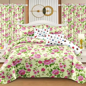 3 Pieces Bedding Set In Stock Retail Floral Print Polyester Touch Bed Sheet King Size Bed Sheet with Pillowcase