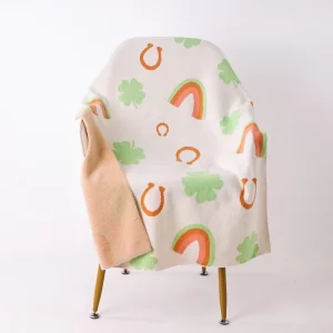 30*40 100% Polyester Customized Factory Direct Knitted Throw OEKO-TEX Certified Blanket
