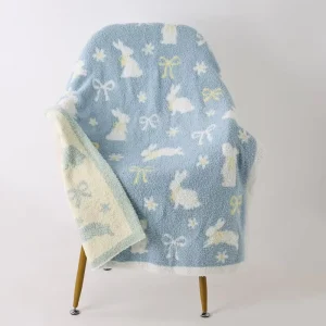 30*40 All Season Indoor Anti Pilling Non Toxic Cozy Knit Throw Blanket for Nap & Couch Decoration