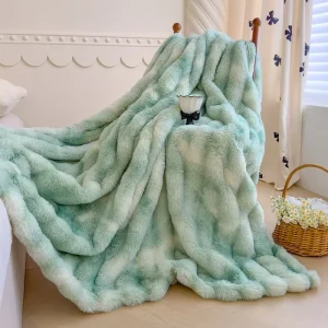 3000g Thickened 7 Color Large Bubble Faux Fleece Blanket Spring Autumn Season Minimalist Modern Style Cross Border Trade
