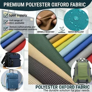 300D Cationic Dyed Abrasion Resistant 100% Polyester Oxford Fabric for Handbags Luggage Home Textile