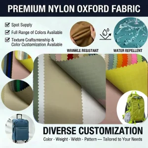 300D Herringbone Jacquard Abrasion Resistant Nylon Oxford Fabric for Handbags Backpacks Luggage Tents