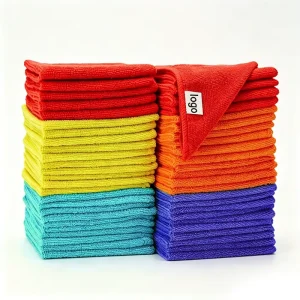 300GSM 30x30cm 40x40cm Multi functional No Scratch Non fading Quick Dry Durable Warp Knitted Towel Car Microfiber Towel