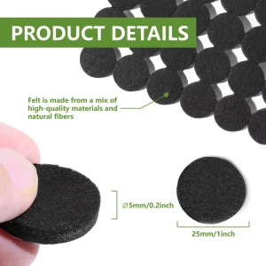 300PCS 2 Inch High Density Felt Furniture Pads Strong Adhesive Waterproof Floor Protectors for Hardwood Floors