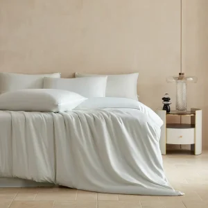 300TC 100% Organic 4pc Bamboo Bed Sheet Set Bamboo Sheets Deep Pockets Bedding Set