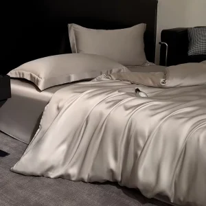 300TC High quality100% Lyocell Sateen Soild Color Duvet Cover Set Breathable Bed Linens Full Queen King Twin Size OEM for Summer