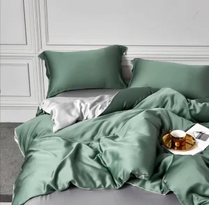 300TC Solid Lyocell Bed Sheet & Duvet Cover Set Eco-Friendly 100% Natural Organic OEKO-TEX Certified Bedding