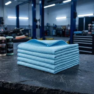 300gsm Fish Scale Microfiber Cloth for Car Interior Cleaning 40x40cm Lint Free Detailing Towel for Glass and Dashboard