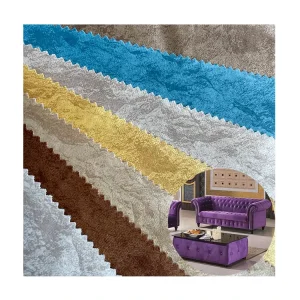 300gsm Luxury Velvet Fabric 100% Polyester Knitted Warp Type Printed Holland Velvet Material for Car and Home Textile