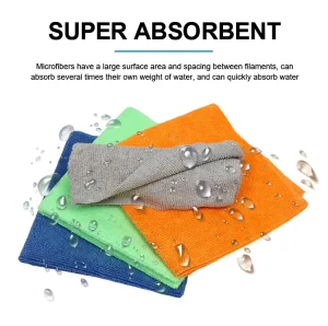 300gsm Microfiber Cleaning Towels Reusable Lightweight Eco-Friendly for Vehicle and Kitchen Glass Cleaning
