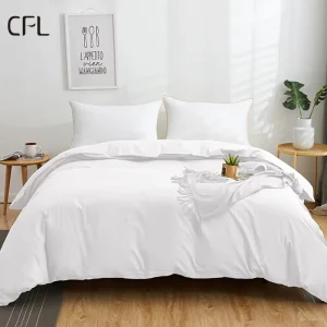 300t Hotel Single Bed Sheet Set Cotton Fitted Flat Bedsheet Bedding with Pillow Cover