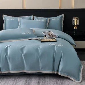 300tc 100S Double ply Long staple Cotton Light Luxury Four piece Bedding Set