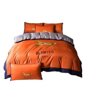 300tc Woven Floral Modern Cotton Eco-Friendly 4-Piece Duvet Bedding Set Pillow Cases King Size Customizable for Hotel Home Use