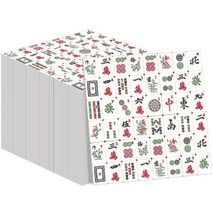 30Pcs Mahjong Napkins Cocktail Paper 6.5 X 6.5 Inches Mahjong Party Supplies Decorations Accessories Gifts for Casual Gatherings