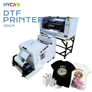 30cm Print Width UV DTF Printer A3 T-shirts Printing Machine with Automatic Take-up System