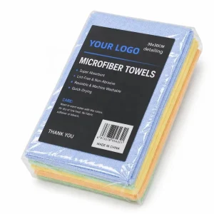 30x30cm 300gsm Microfiber Car Detailing Towels Soft Quick Dry Scratch Free Colorful Cleaning Cloths
