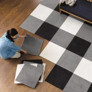 30x30cm Glue Free Anti Slip Interlocking Carpet Tiles Modern Style Floor Decor Mat