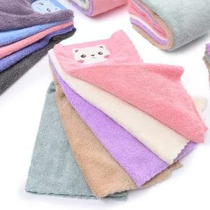 30x30cm Microfiber Face Towel Quick-Dry Terry Loop Napkins Disposable Coral Fleece Kitchen Cleaning Cloth Knitted