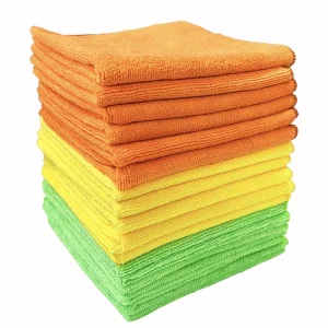 30x30cm Quick Dry Microfiber Warp Knitted Dish Drying Rags Scratch free Absorbent Household Kitchen Cleaning Cloths
