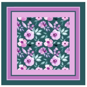31.5 Inch American Mahjong Table Mat Non Slip Rubber Game Pad with Multi Floral Print for Tile Poker Board Games