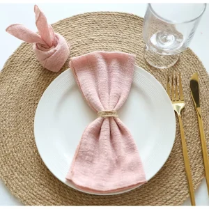 32*32cm 42*42cm 100% Cotton Square Linen Like Napkins for Wedding Party and Table Decor