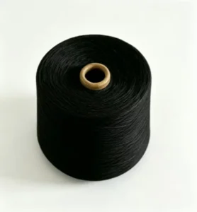 32S Black 100% Polyester High Tenacity Ring Spun Raw Yarn Soft for Knitting Socks Garments Sewing Use
