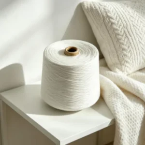 OEM Factory Price 21S Spun 100% Polyester Yarn White Raw Material for Textile Weaving Knitted Products Sewing