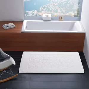 32S Jacquard Cotton Bath Mats Anti Slip Foot Pad with Thick Wave Pattern Durable & Eco Friendly for Home Hotels and Bathrooms