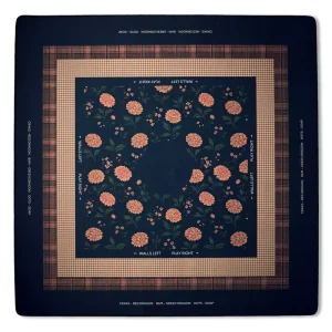 33.5″ *33.5″ Non Slip Noise Reducing Table Pad Wildflower Print Mahjong Mat for American Mahjong Lovers Gift