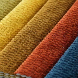 330 GSM 100% Polyester Velvet Flame Retardant Breathable Blackout Thick Soundproof Soft Sofa Fabric for Home Textiles