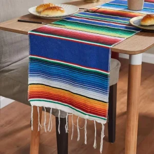 35*215cm Mexican Table Runner Fiesta Mexican Theme Party Decoration for Cinco De Mayo Fiesta Party Serape Zarape