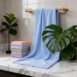 35*75cm High Density Coral Fleece Towel Set Soft Microfiber Luxury Quick Drying Absorbent Hair Bath Towel