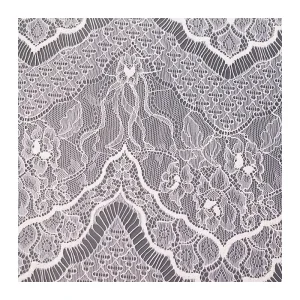 35% Nylon 65% Cotton Multi Color Jacquard Knitted Lace Fabric Customized Designs Ladies Wedding Dresses